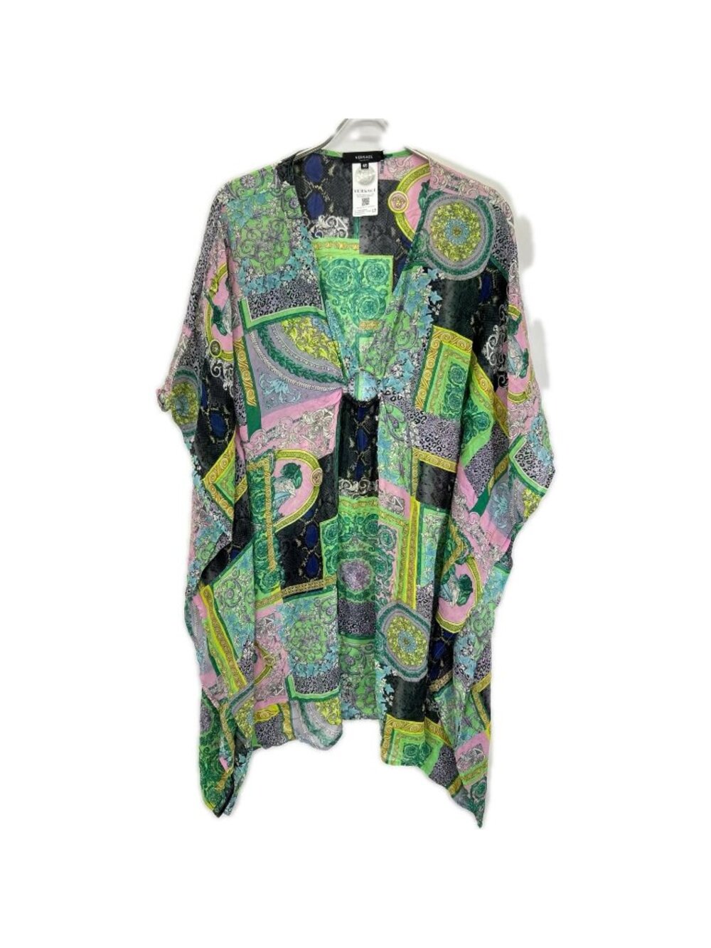Versace Multicolor Barocco Medusa Print Silk Dress 46